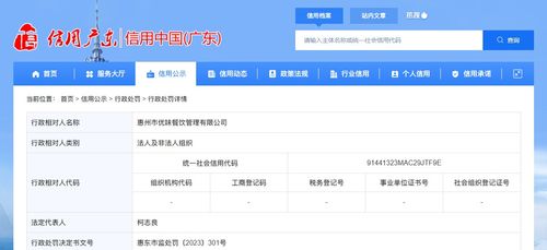 惠州市优味餐饮管理因食品管理违规被罚，警示餐饮行业规范经营